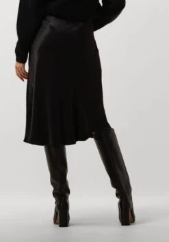 Second Female Eddy MW Midi Skirt - Elegant Black Viscose Skirt -Teveo Geschaft 201257 2