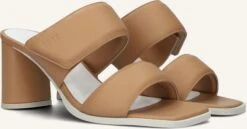 Nubikk Norah Jones Brown Leather Mules with Block Heel