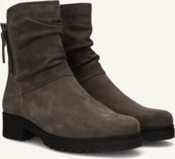 Gabor Damen Stiefeletten 092 - Taupe Wildleder mit Blockabsatz