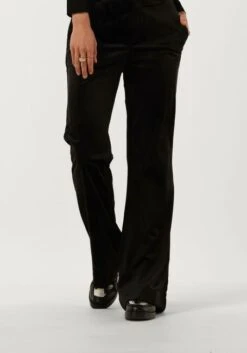 Scotch & Soda Black Velvet High-rise Flared Jeans