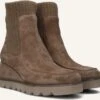 Unisa Leysa Taupe Wildleder-Stiefeletten mit Keilabsatz -Teveo Geschaft 224532 1