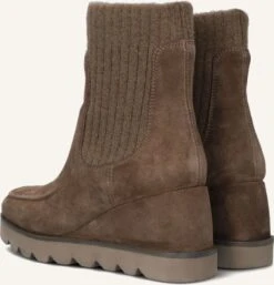 Unisa Leysa Taupe Wildleder-Stiefeletten mit Keilabsatz -Teveo Geschaft 224532 3