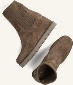 Unisa Leysa Taupe Wildleder-Stiefeletten mit Keilabsatz -Teveo Geschaft 224532 5