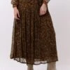 Louizon Oliver Jupe Maxirock - Braunes Blumenmuster & Lurex -Teveo Geschaft 230414 1