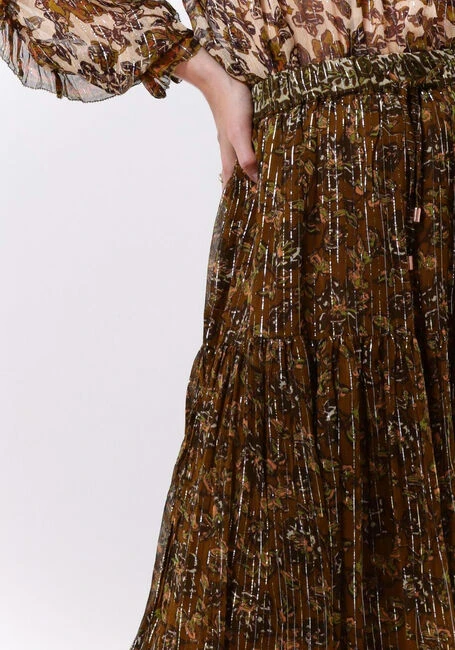 Louizon Oliver Jupe Maxirock - Braunes Blumenmuster & Lurex 5 Louizon Oliver Jupe Maxirock - Braunes Blumenmuster & Lurex – Bild 3