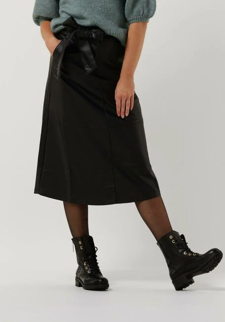 Jansen Amsterdam Damen Midirock Vivian in Leder-Optik - Schwarz 3 Jansen Amsterdam Damen Midirock Vivian in Leder-Optik - Schwarz