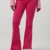 Lee Breese High Waist Flared Jeans - Rosé Pink