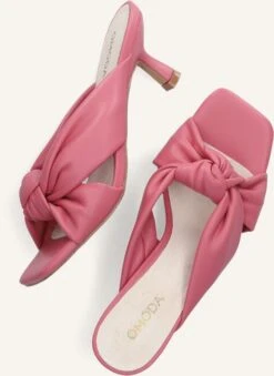 Omoda S1383 Rosa Mules - Elegante Damen Kitten Heels mit eckiger Spitze -Teveo Geschaft 242575 5