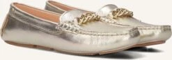 Fred de la Bretonière Damen Mokassins in Gold aus hochwertigem Leder