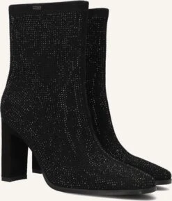 MEXX Mandy Damen Stiefeletten in Schwarz mit Blockabsatz