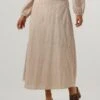 Neo Noir Torino Wave Skirt - Eleganter Maxi Rock in Beige -Teveo Geschaft 252164 1