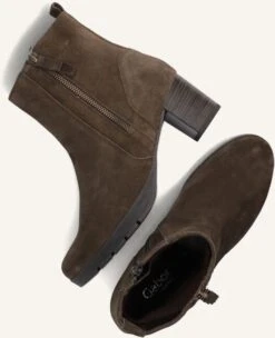 Gabor Damen Stiefeletten 073 - Braune Wildleder Boots mit Blockabsatz -Teveo Geschaft 252735 5
