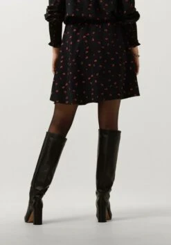 MSCH Copenhagen Mschvinaya Ladonna Skirt Aop - Eleganter Schwarzer Minirock -Teveo Geschaft 252955 2