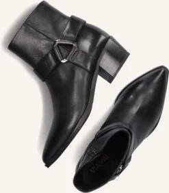 Via Vai Shelly Carter Schwarze Leder-Stiefeletten mit Blockabsatz -Teveo Geschaft 253177 5