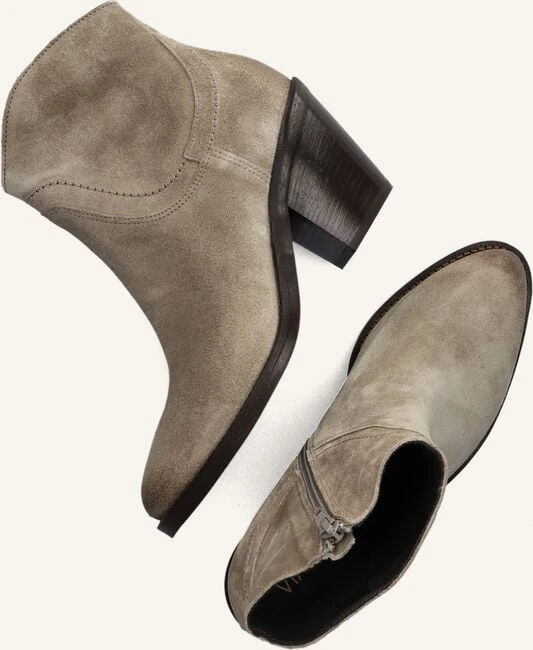 Via Vai Mara Denver Taupe Wildleder Stiefeletten mit Blockabsatz 6 Via Vai Mara Denver Taupe Wildleder Stiefeletten mit Blockabsatz – Bild 4