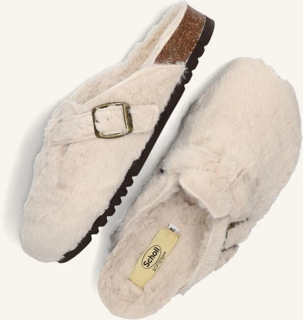 Scholl Fae Damen Slipper in Weiß mit Kuscheligem Faux Fur 6 Scholl Fae Damen Slipper in Weiß mit Kuscheligem Faux Fur – Bild 4