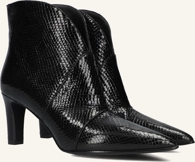 Notre-V 38235 Leder Stiefeletten in Schwarz mit Pfennigabsatz 3 Notre-V 38235 Leder Stiefeletten in Schwarz mit Pfennigabsatz