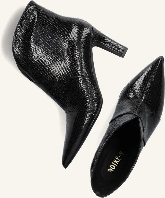 Notre-V 38235 Leder Stiefeletten in Schwarz mit Pfennigabsatz 6 Notre-V 38235 Leder Stiefeletten in Schwarz mit Pfennigabsatz – Bild 4