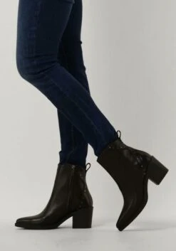 Notre-v 15641b Elegante Leder-Stiefeletten mit Blockabsatz in Schwarz -Teveo Geschaft 256454 8