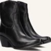 Omoda Stiefeletten Tep - Schwarze Leder-Stiefeletten mit Blockabsatz -Teveo Geschaft 256886 1