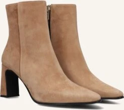 Notre-V 18739 Braune Wildleder-Stiefeletten mit Blockabsatz