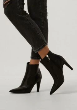 Notre-V 87533 Damen Leder-Stiefeletten mit Pfennigabsatz - Schwarz -Teveo Geschaft 256974 8