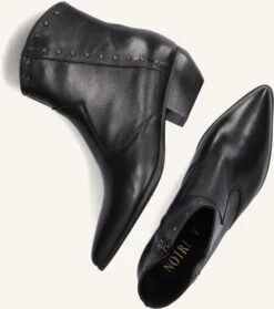 Notre-V Ar231 Schwarze Leder-Stiefeletten mit Blockabsatz -Teveo Geschaft 257097 5