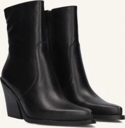 Notre-V Ar274 Leder Stiefeletten in Schwarz mit Blockabsatz