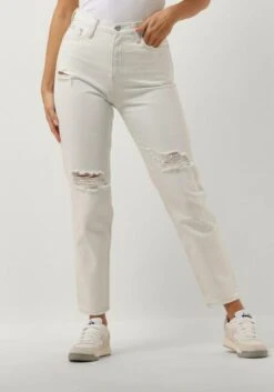 Calvin Klein Mom Jeans in Weiß - Klassische High Waist Passform