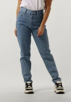 Calvin Klein Mom Jeans Damen Hellblau - High Waist Denim