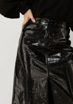 Lollys Laundry Marikka LL Midi Skirt - Schwarzer Midirock mit Tiermuster -Teveo Geschaft 258842 3