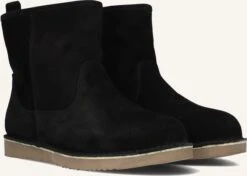 Notre-V Schwarze Wildleder Stiefeletten mit Faux-Fur-Futter