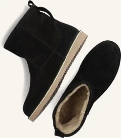 Notre-V Schwarze Wildleder Stiefeletten mit Faux-Fur-Futter -Teveo Geschaft 259851 5