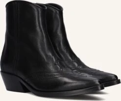 Via Vai Stiefeletten Sienna Carson - Schwarze Leder-Boots mit Blockabsatz