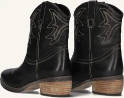 Notre-v 851 Schwarze Leder Stiefeletten mit Blockabsatz -Teveo Geschaft 262231 3