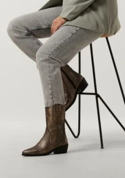 Notre-V Damen Leder Stiefeletten 18050 – Goldene Western Boots -Teveo Geschaft 262246 8