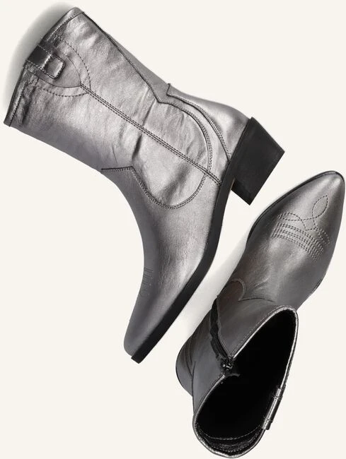 Notre-V 18050 Damen Stiefeletten aus Leder - Silber 6 Notre-V 18050 Damen Stiefeletten aus Leder - Silber – Bild 4