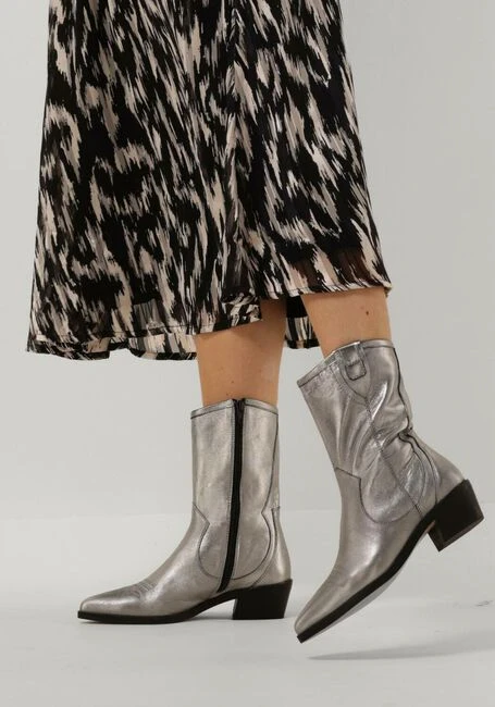 Notre-V 18050 Damen Stiefeletten aus Leder - Silber 7 Notre-V 18050 Damen Stiefeletten aus Leder - Silber – Bild 5