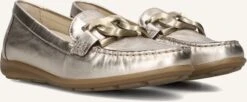 Gabor Damen Mokassins 444.1 Gold - Elegante Leder Slipper