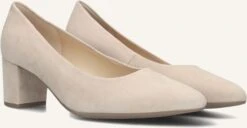 Gabor 450 Beige Suede Pumps - Elegant Women's Pointed Toe Heels