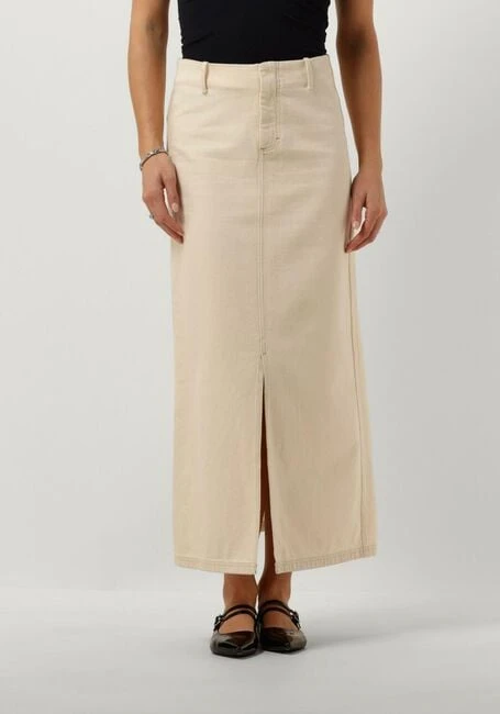 MSCH Copenhagen Mschphelina Ida HW Denim Skirt in Sand 3 MSCH Copenhagen Mschphelina Ida HW Denim Skirt in Sand