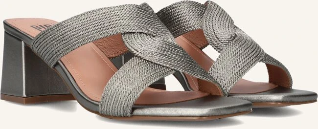 Bibi Lou Graue Mules mit Blockabsatz und Square-Toe 3 Bibi Lou Graue Mules mit Blockabsatz und Square-Toe