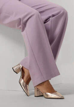 Notre-v Damen Leder-Pumps 35514 in Gold mit Blockabsatz -Teveo Geschaft 269852 8