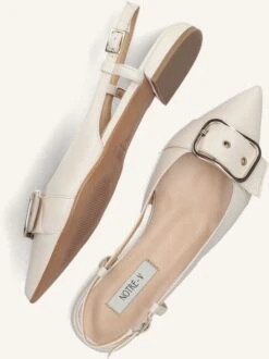 Notre-v Damen Slingbacks 12250 aus Leder in Beige -Teveo Geschaft 269855 5