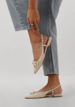 Notre-v Damen Slingbacks 12250 aus Leder in Beige -Teveo Geschaft 269855 8