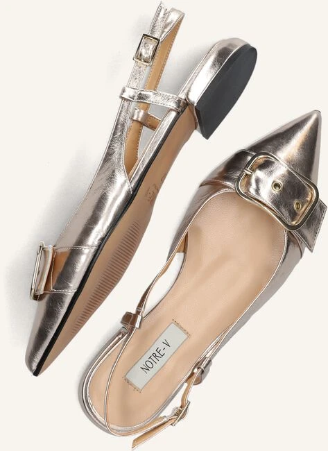Notre-V Slingbacks 12250 - Elegante Pumps in Gold 6 Notre-V Slingbacks 12250 - Elegante Pumps in Gold – Bild 4