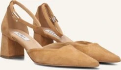 Notre-V 35514 Damen Pumps aus Wildleder in Cognac