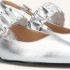 Notre-v Damen Slingbacks 12237 - Elegante Leder-Pumps in Silber -Teveo Geschaft 269905 1