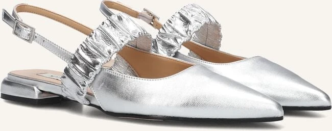 Notre-v Damen Slingbacks 12237 - Elegante Leder-Pumps in Silber 3 Notre-v Damen Slingbacks 12237 - Elegante Leder-Pumps in Silber