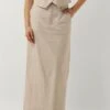 Gestuz Lizagz Linen HW Skirt - Beige Maxi Skirt -Teveo Geschaft 272482 1